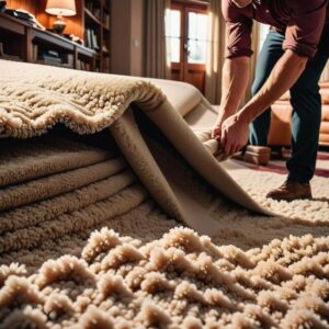 Jak unikać uszkodzeń przy podnoszeniu dywanu