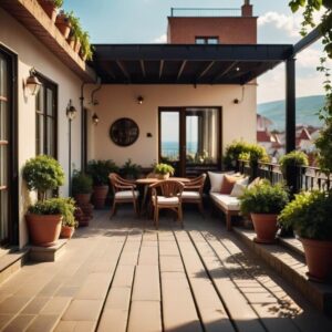 Ogrzewanie tarasu na piętrze w chłodniejszych miesiącach