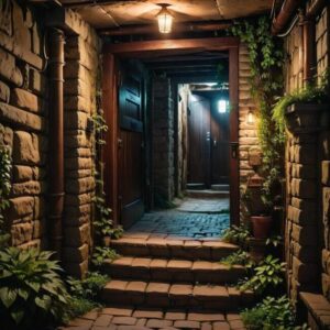 Podziemna kryjówka z ukrytym wejściem