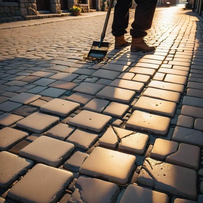 Porady dotyczące usuwania wosku z nawierzchni brukowej