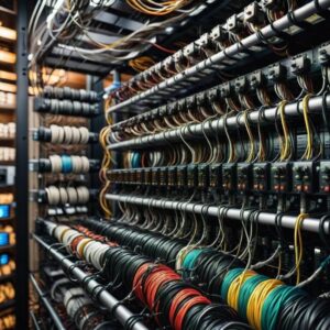 Przeprowadzenie kabli w szafie serwerowej