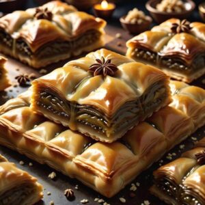 Sposób przygotowania baklawy z ciasta francuskiego