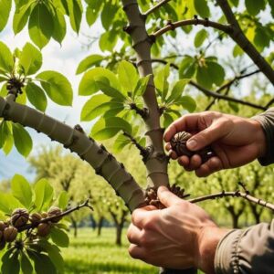 Szczepienie orzecha włoskiego na pniu