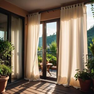 Wsparcie dla zasłon na balkonie