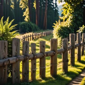 Żerdzie jako element dekoracyjny ogrodzenia