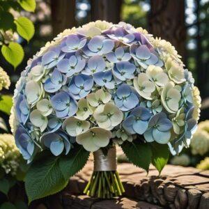 bukiet ślubny hortensje DIY