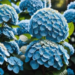 hortensja niebieska na balkonie